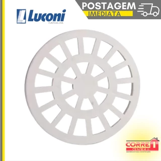 Grelha Ralo Pvc Branco Fixo Redondo 10cm