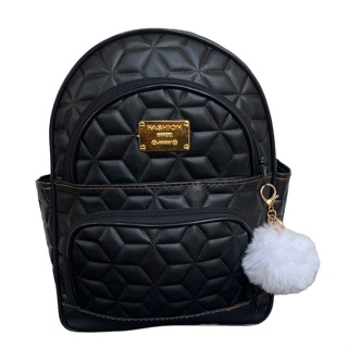 Mochila Feminina Mochilinha 3 Divisorias Alça Reforçada + Chaveiro Pom Pom ENVIO IMEDIATO