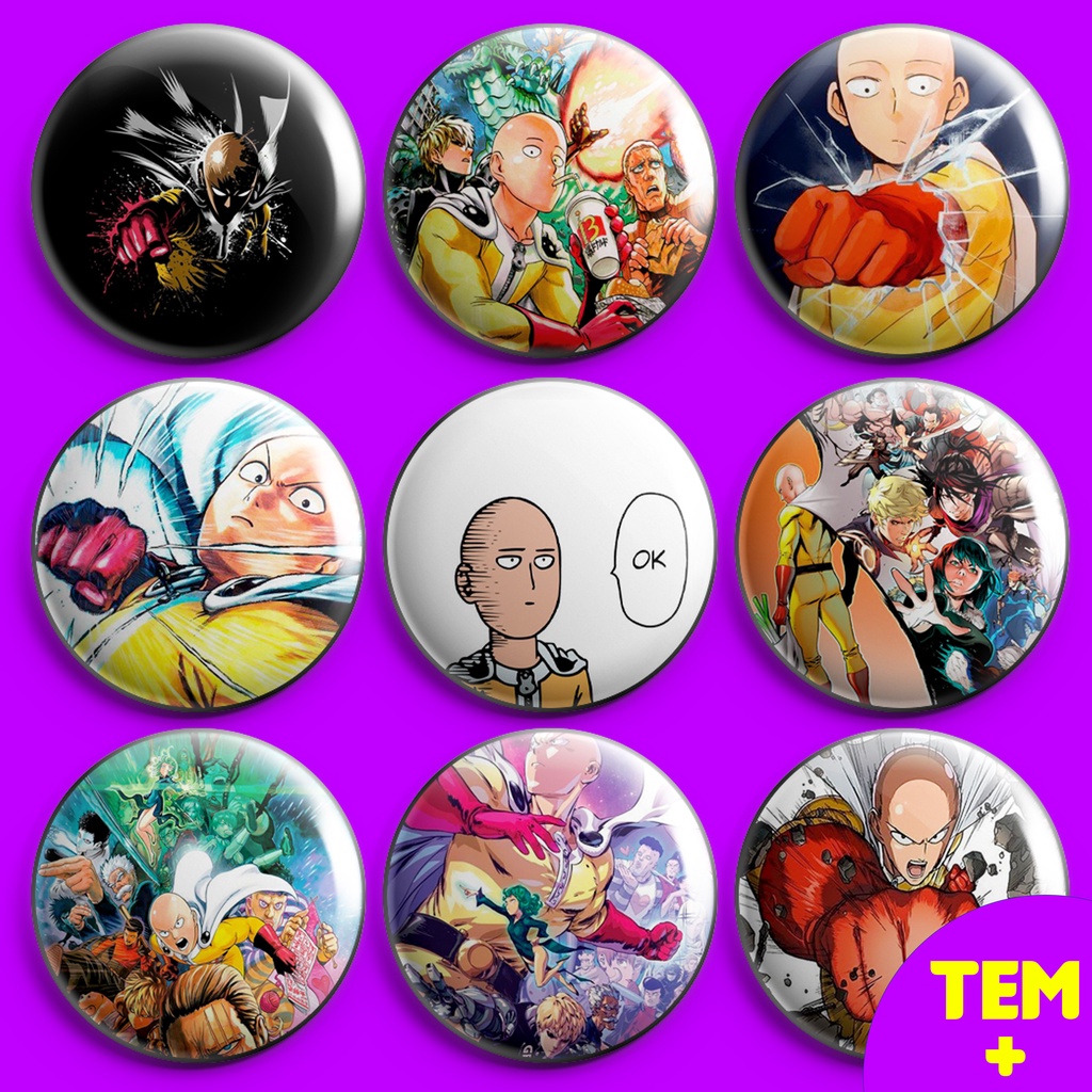 Bottons One Punch Man Anime - Botton broche de 3,5cm/4,5cm/5,5cm