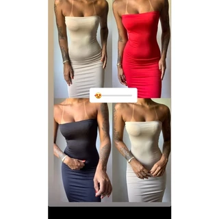 VESTIDO MIDI VÁRIAS CORES