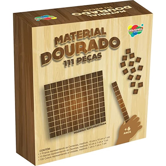 Jogo Didático De Madeira Material Dourado 111 Peças - Vou Comprar