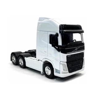Miniatura Caminhão Cavalo Volvo FH Trucado Welly 1/64 Metal e Fricção Branco