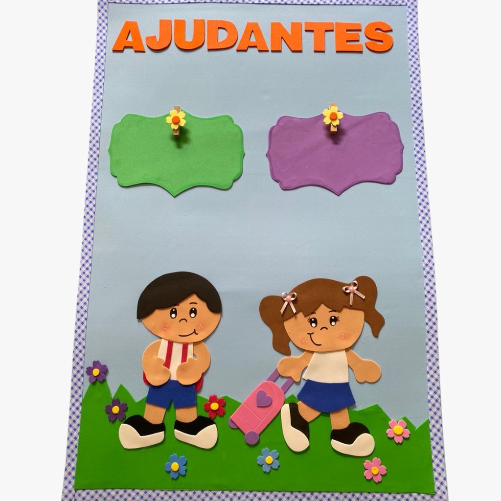 Painel Ajudante do Dia em EVA para Decoração Escolar - Temas Diversos ...