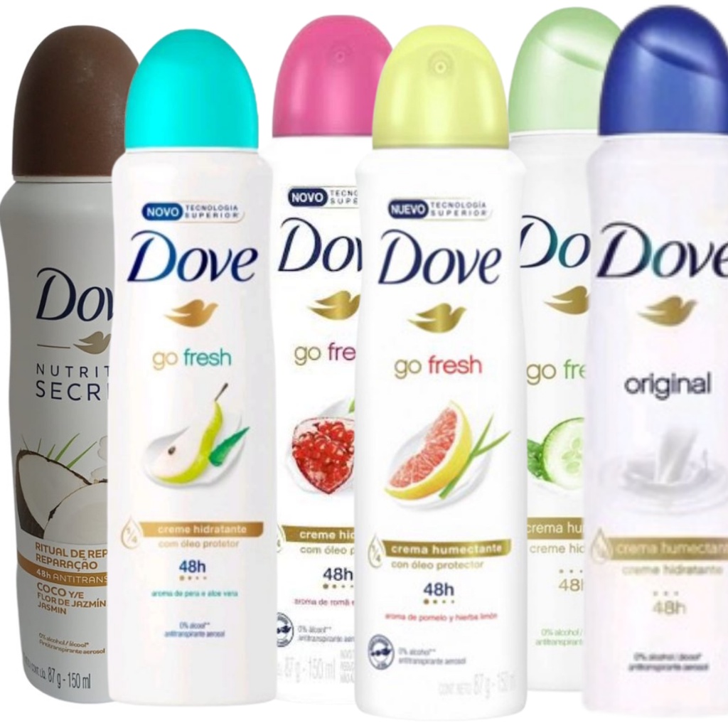 Desodorante Dove Aerosol Kit com 4 unidades 150ml