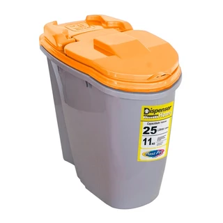 Porta Ração Pote Dispenser Home 25 Litros Plast Pet Várias Cores