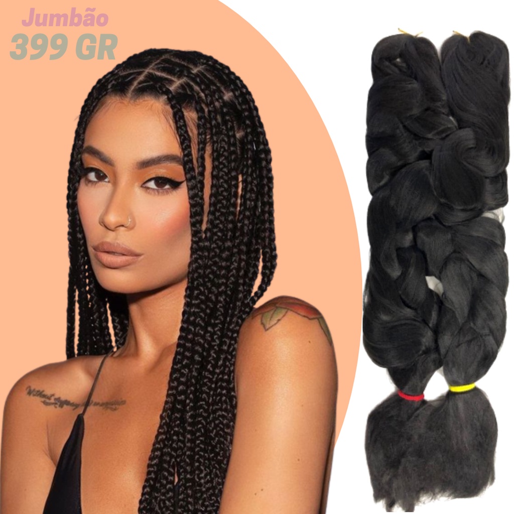 Super Jumbo Cherey Jumbão Para Tranças Box Braid Nagô Dread 60 cm