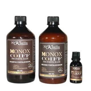 Kit Shampoo e Mousse Monox-Coiff Anti-Queda e Fortalecimento Capilar + Tônico Capilar