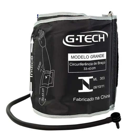 Braçadeira Universal Adulto para Aparelho De Pressão Universal 23 A 43 Cm G-tech