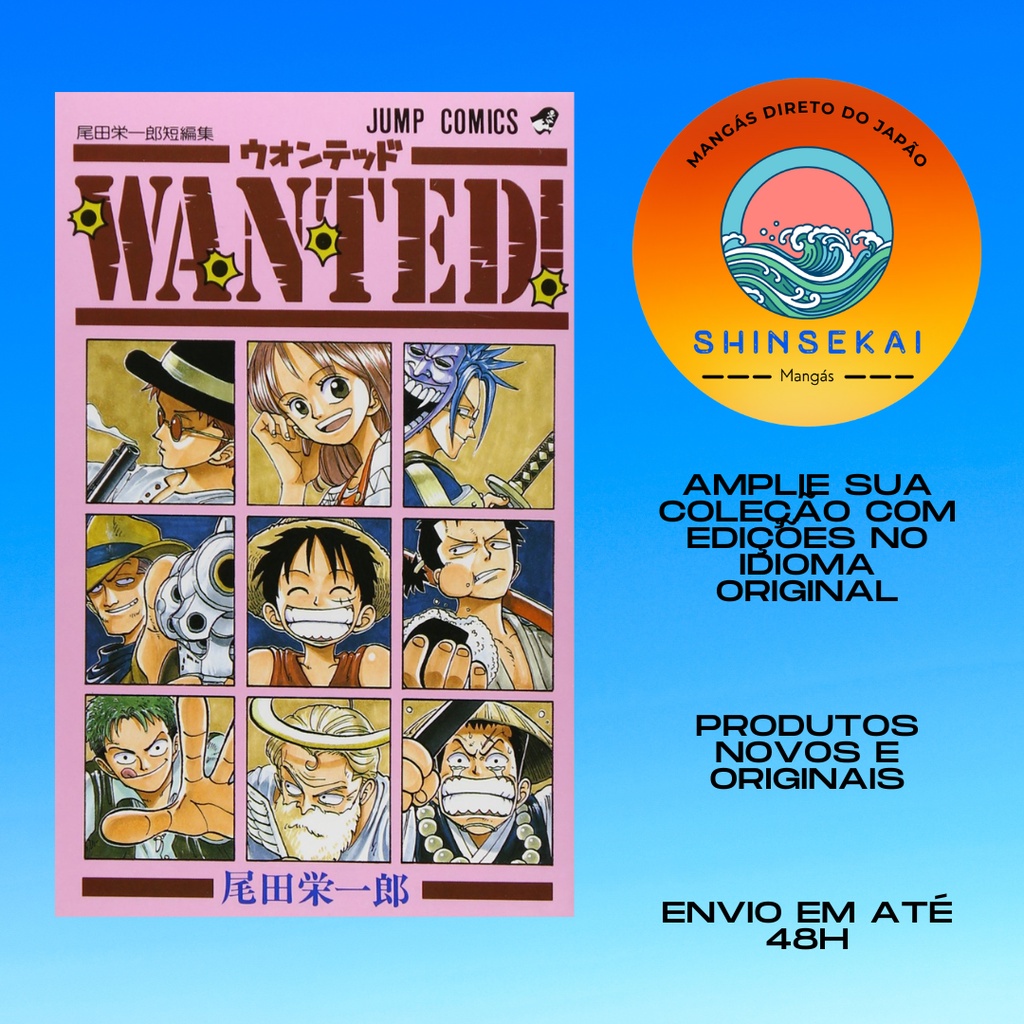 Mangá One Piece WANTED em japonês