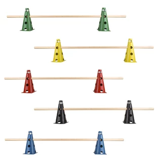 Kit Funcional 10 Cones Furado Com 5 Barreiras Treino Agilidade Futebol Exercícios Ginástica