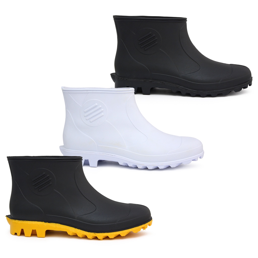 Bota Galocha cano curto chuva moto, pedreiro limpeza pesca borracha pvc impermeável