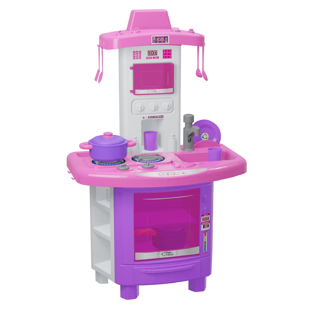 A Criança Prepara Comida De Brinquedo Na Cozinha Do Brinquedo. Imagem de  Stock - Imagem de infantil, alegria: 252436401