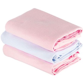 Kit De Cueiro Flanelado Liso para Bebê 100% Algodão 80cm x 50cm 3 Unidades Enxoval