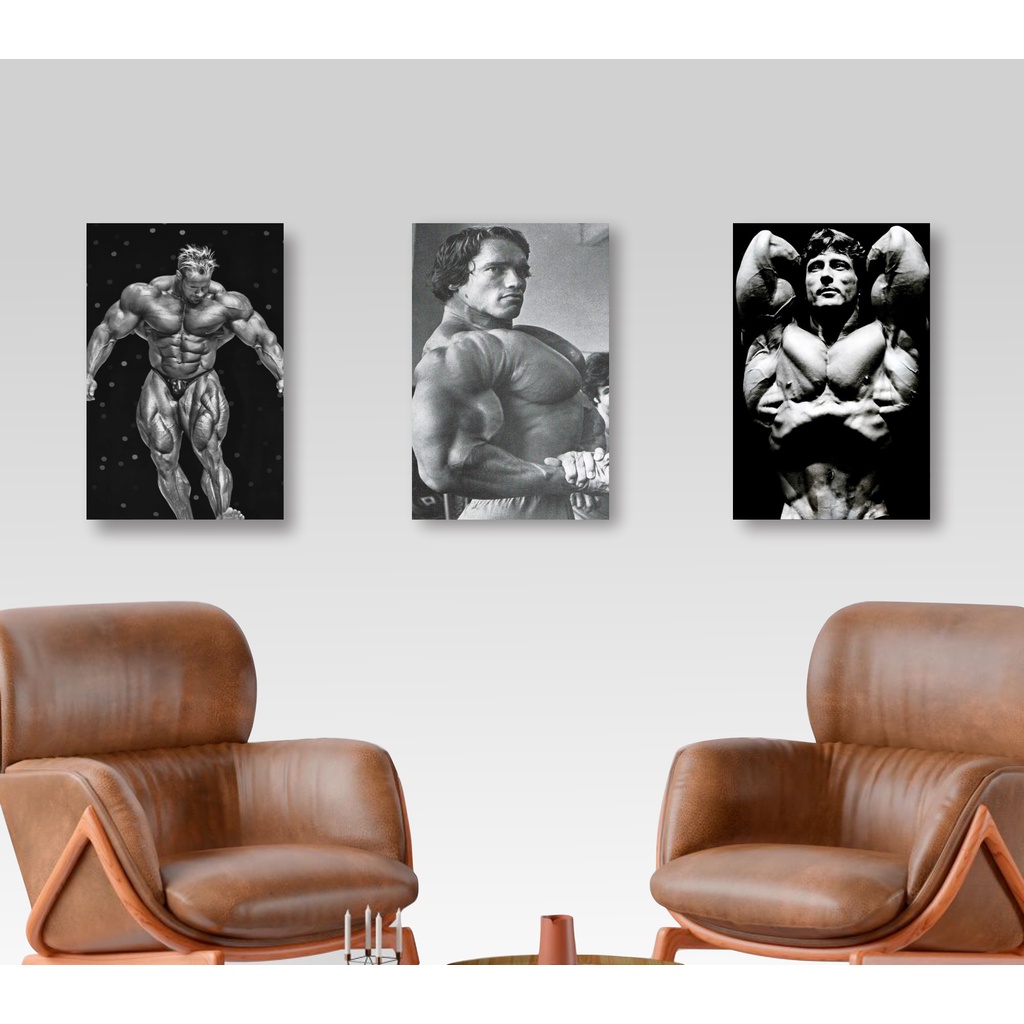 Quadros Decorativos Fisiculturismo Fitness Gym 20x30 cm Quarto, Cozinha, Sala, Academia
