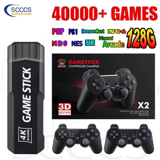 Videogame, 128G GD10 Game Stick Embutido 40000 Jogos 128GB 2.4G Controlador  sem fio HD Console de Videogame Retrô 4k HD Console de Videogame 128G