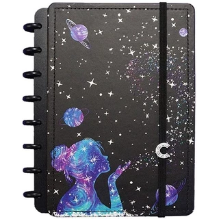 Caderno Inteligente A5 (M)Poeira das Estrelas 08 discos /Kit Escolar Caderno+Marca texto