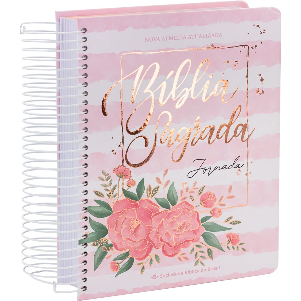 Bíblia Sagrada NAA Jornada - Aquarela Rosa. Jovem, feminina, anote ...