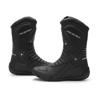 Bota Motociclista Acero Speed Low Cano Alto Ziper Lateral Em Couro