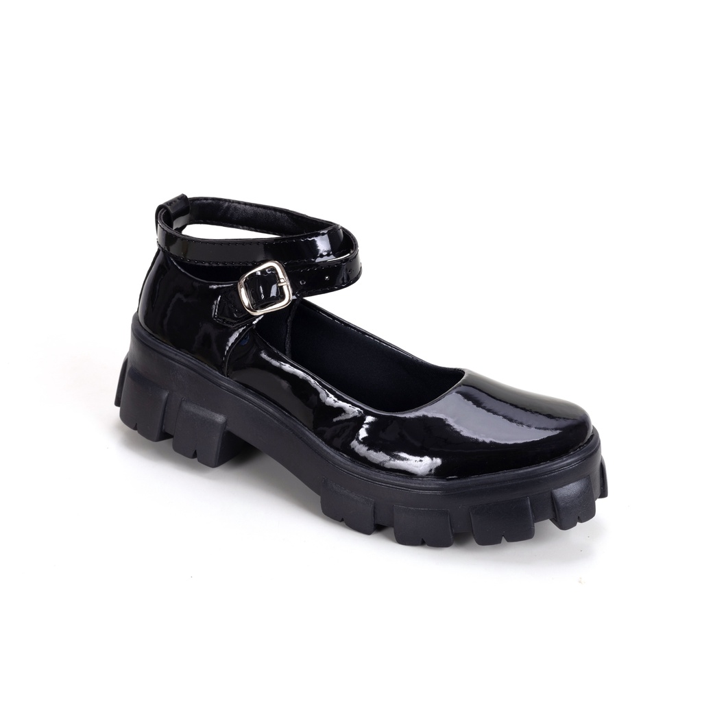 Sapato Mary Jane Gladiadora Tratorado Feminino com Fivela Ajustavel