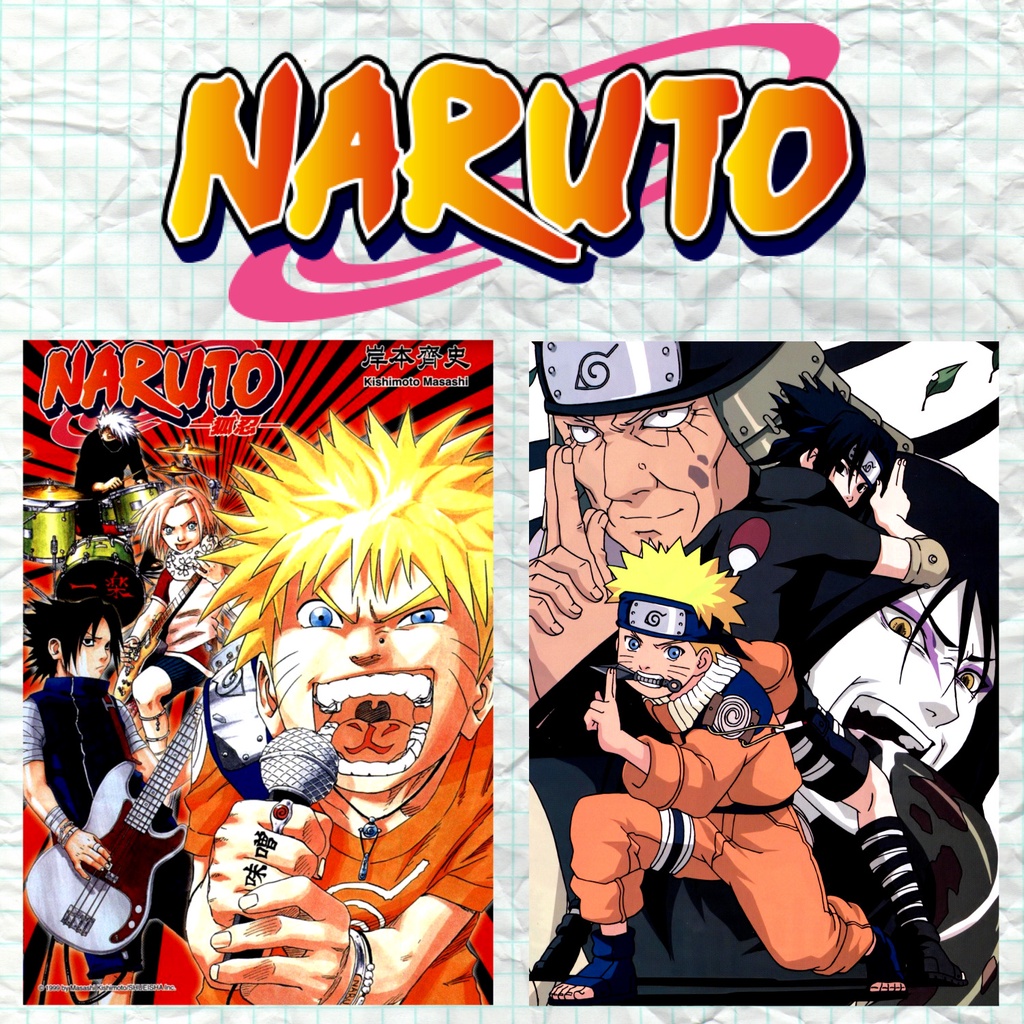 ♡ Poster Naruto Clássico ♡ Anime Mangá ♡ A4 Adesivo Material Escolar  Caderno Personalizado Papelaria Anime Mangá ♡