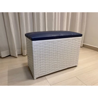 Puff Baú Organizador C/ Assento Fibra Sintética Impermeável