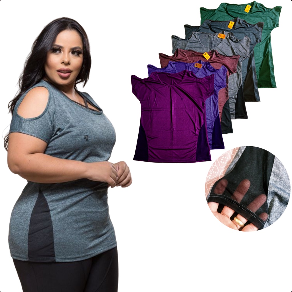 Camiseta para store academia plus size