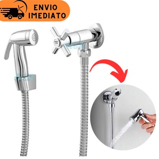 Kit Mangueira Ducha Higiênica Chuveirinho De Gatilho de Aluminio Para Banheiro Flexível Envio 24hrs