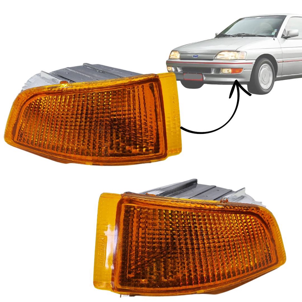 Par Lanterna Dian. Parachoque Escort Xr3 1993 94 95 Laranja
