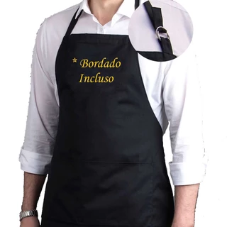Avental *bordado Personalizado Oxford Regulável Altura Com Bolso Preto Branco Vermelho Marrom Chef Bar Restaurante