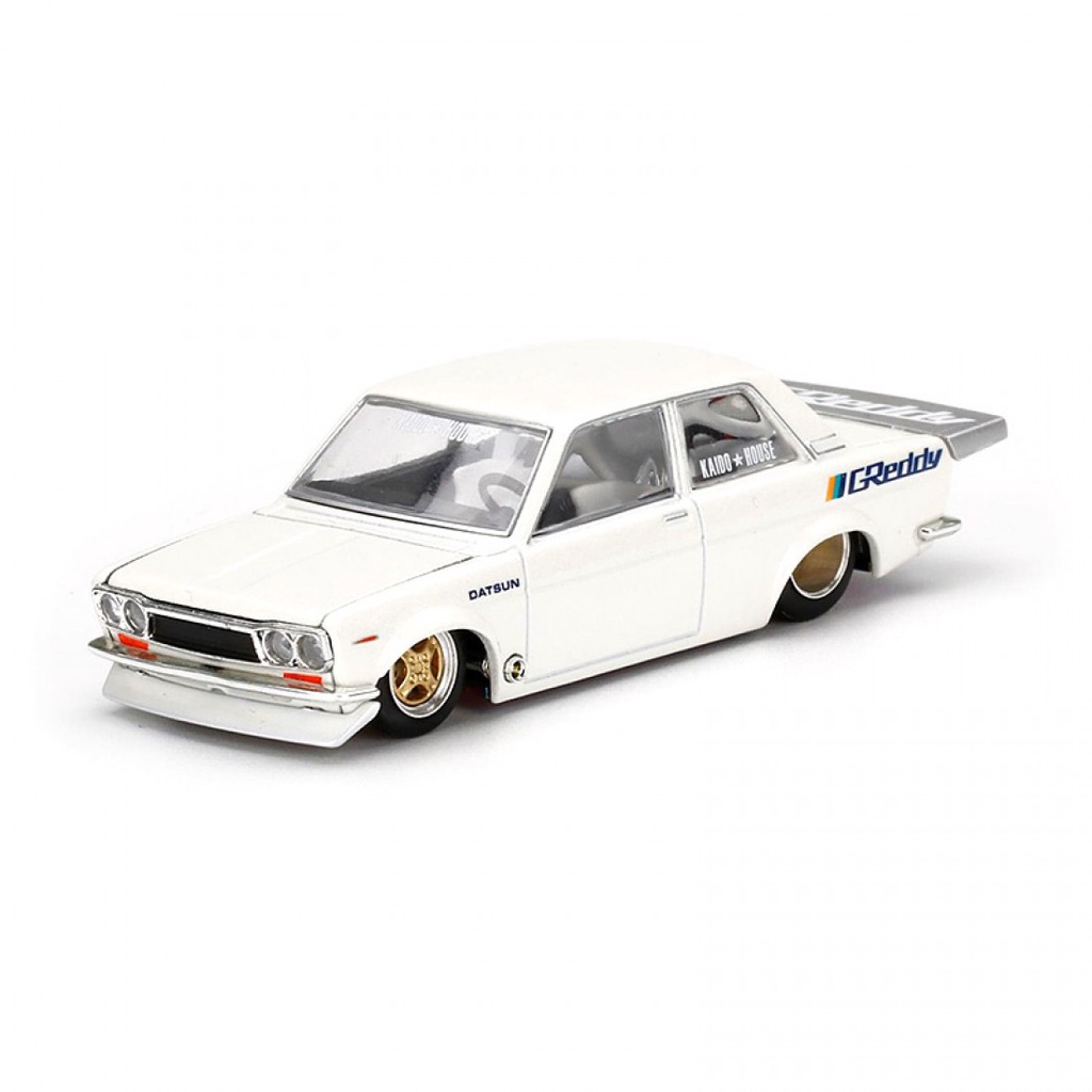 Mini GT KHMG016 X KAIDOHOUSE 1 64 DATSUN 510 PRO P rola GREDDY Branca LHD DIECAST Carro Modelo