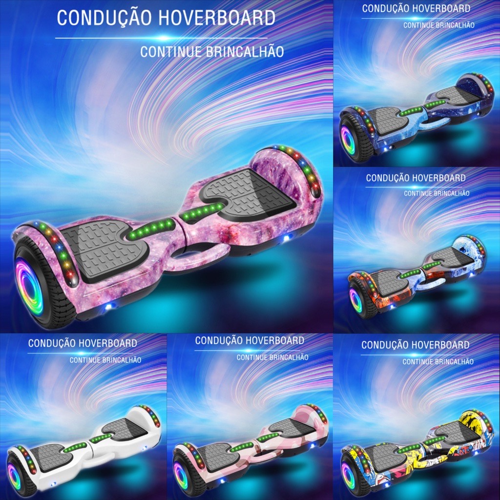 Hoverboard Bluetooh 6,5 - Gelo e Fogo - Com Led em Promoção na Americanas