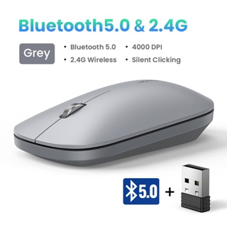✓ Rato Óptico Wireless Dual Flat Mouse Recarregável Preto