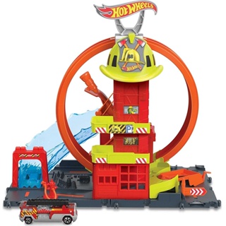 Hot Wheels City Pista Posto De Bombeiros Super Loop - Mattel