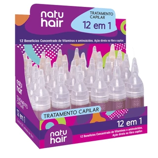 Kit 12 Ampolas de tratamento capilar 12 em 1 Natuhair 10ml - CONTÉM 12 UNIDADES