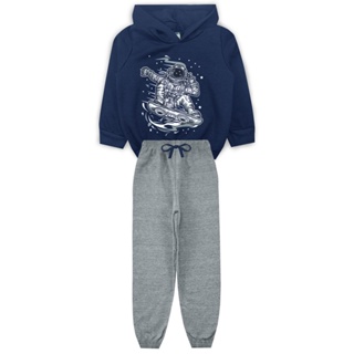 Conjunto Moletom Flanelado Infantil Maculino Calça e Blusa de Menino 2,3 e 4 inverno L12