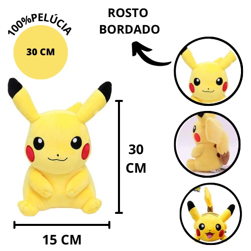 Pelúcia Pikachu Pokémon Brinquedo Picachu Original 25 cm Charmarder Squirtle