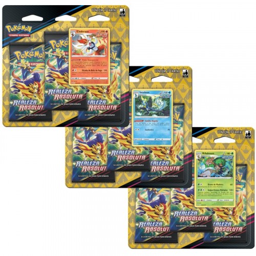 Triple Pack Cartas Pokémon Realeza Absoluta Iniciais Galar | Shopee Brasil