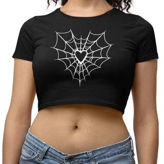 Coração de Teia - Cropped Top - HeartWeb