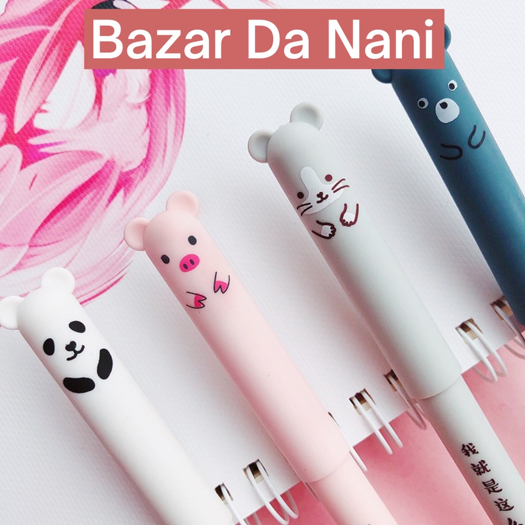 Caneta Criativa Gel Fofa Bixinhos Personagens Animadas Kawaii