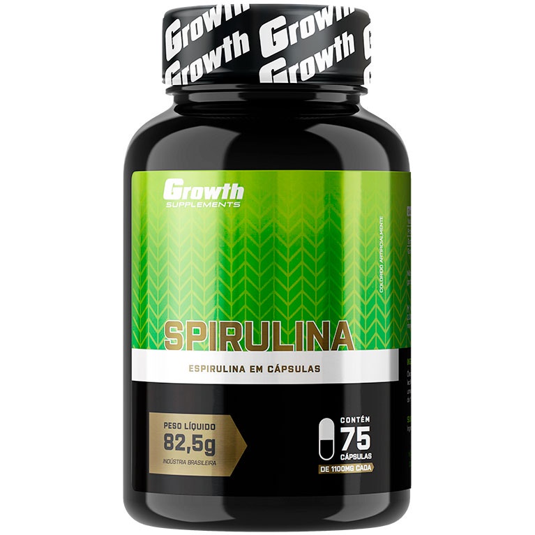 Spirulina - (75 Cápsulas) - Growth Supplements