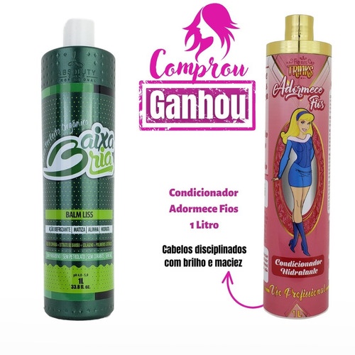 Escova Progressiva Liso Perfeito Orgânico Baixaria Balm Liss Absoluty Color 1L