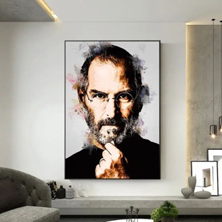 Quadro Decorativo Grande 60x80 Empreendedor Escritório Steve Jobs Tecnologia Para Quarto