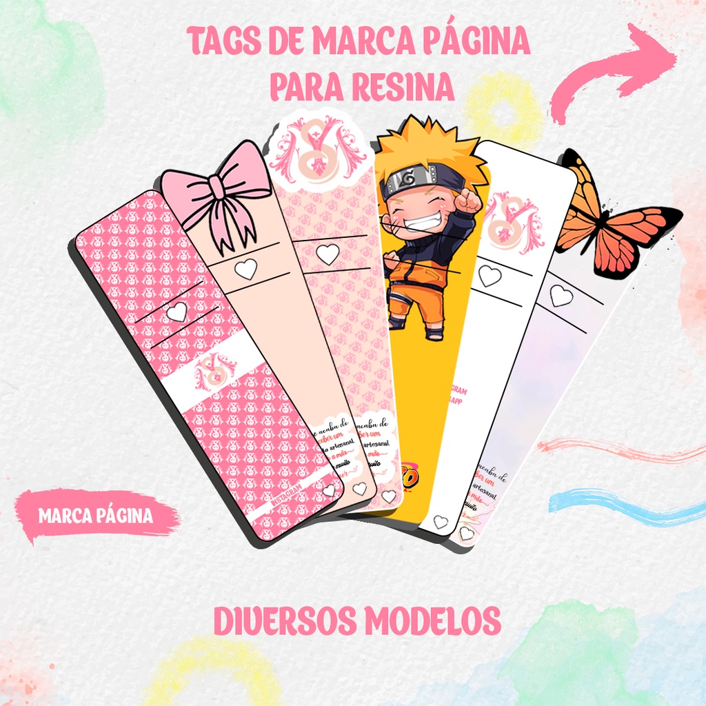 Tag Marca Página para resina Personalizável | Shopee Brasil