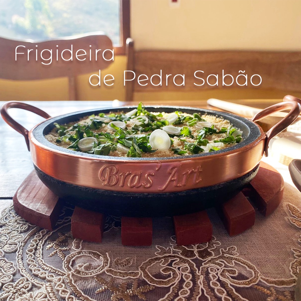 Frigideira De Pedra Sabão Sem Tampa Excelente Para Fritar Ovos