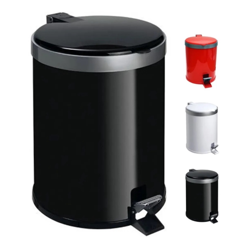 Lixeira 5 Litros Cozinha Banheiro Com Pedal Cesto De Lixo