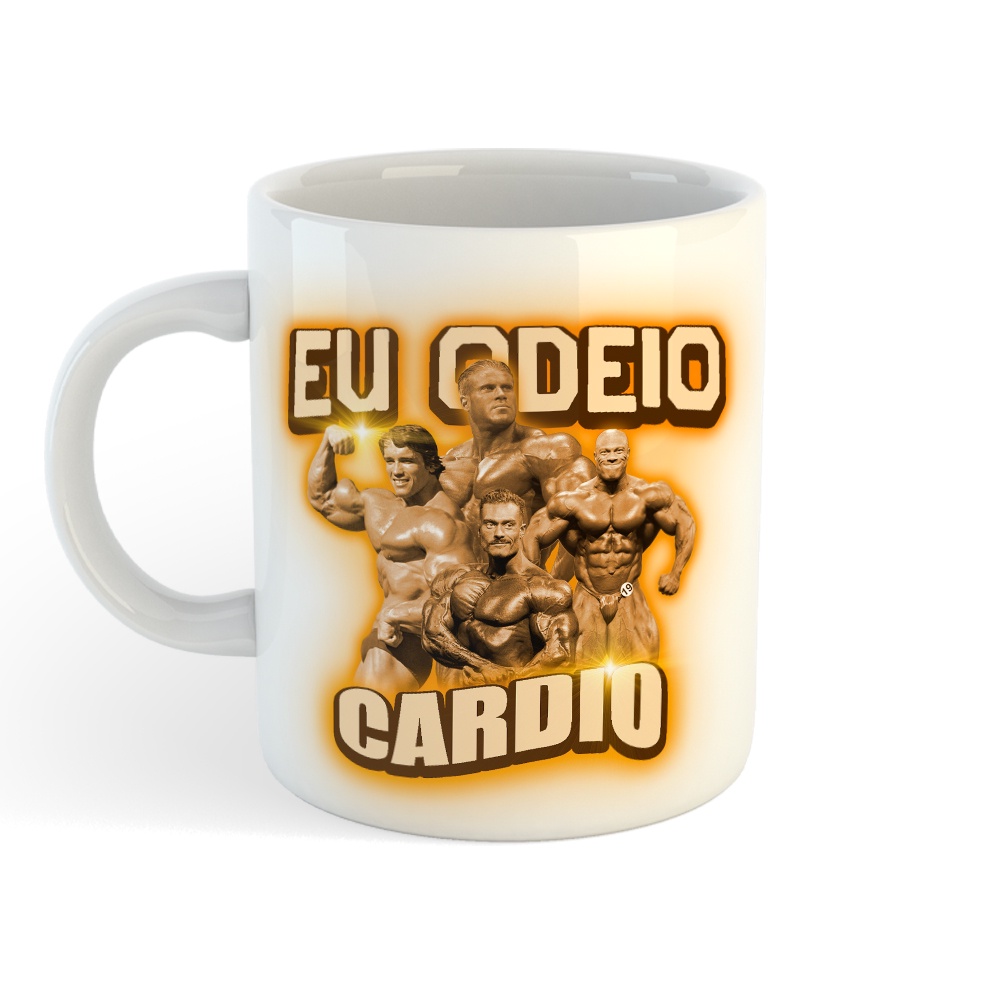 Caneca Eu Odeio Cardio - 325ml - Porcelana - Exclusiva