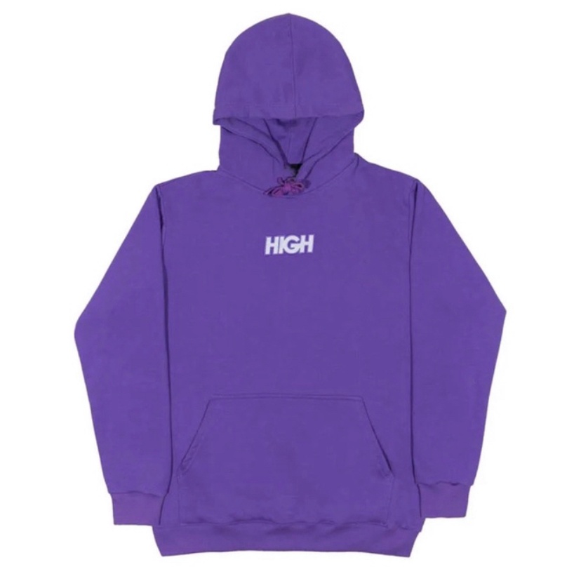 Blusa Moletom Roxo HIGH Canguru Algodão 100%