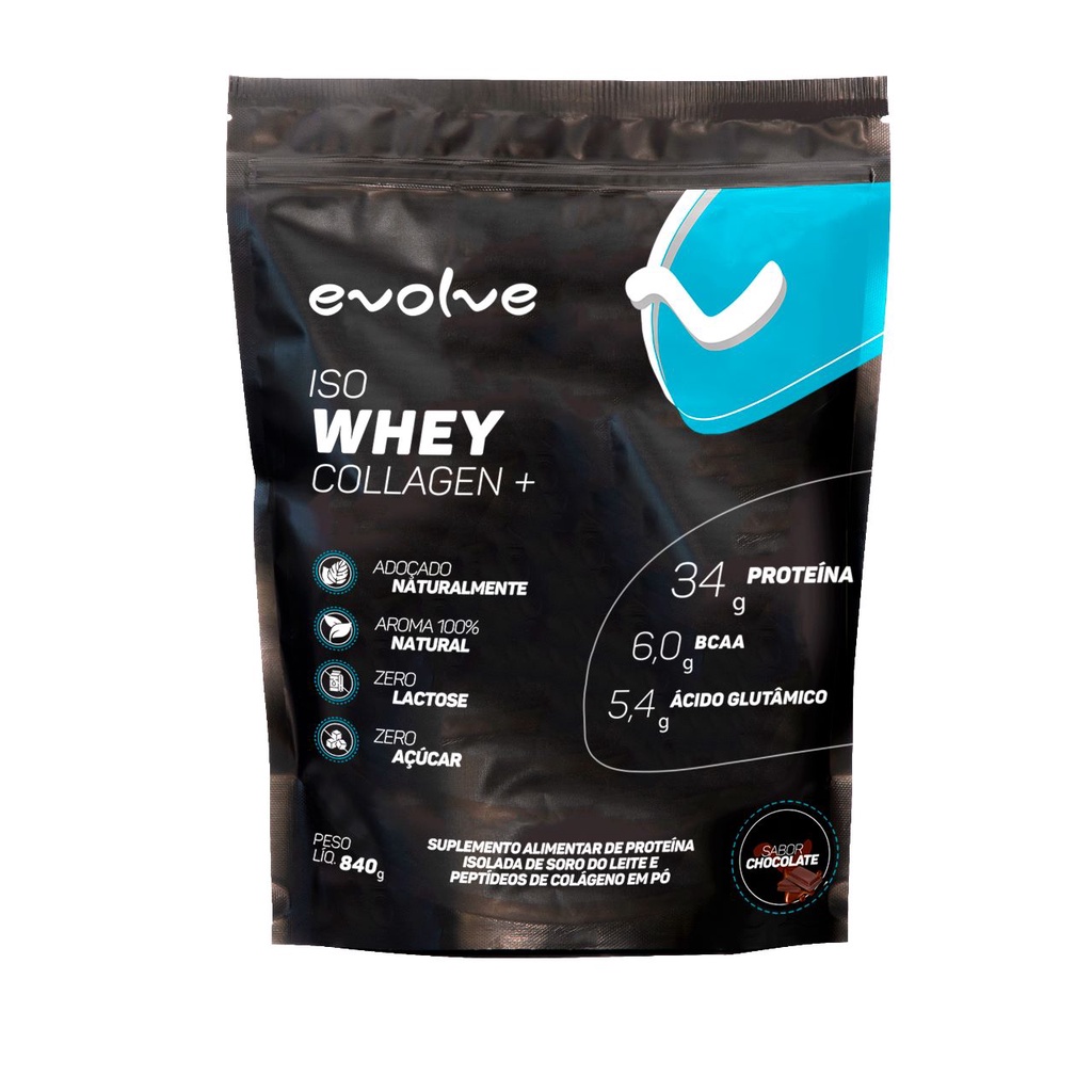 Whey Isolado Iso Whey Collagen 837g-Evolve