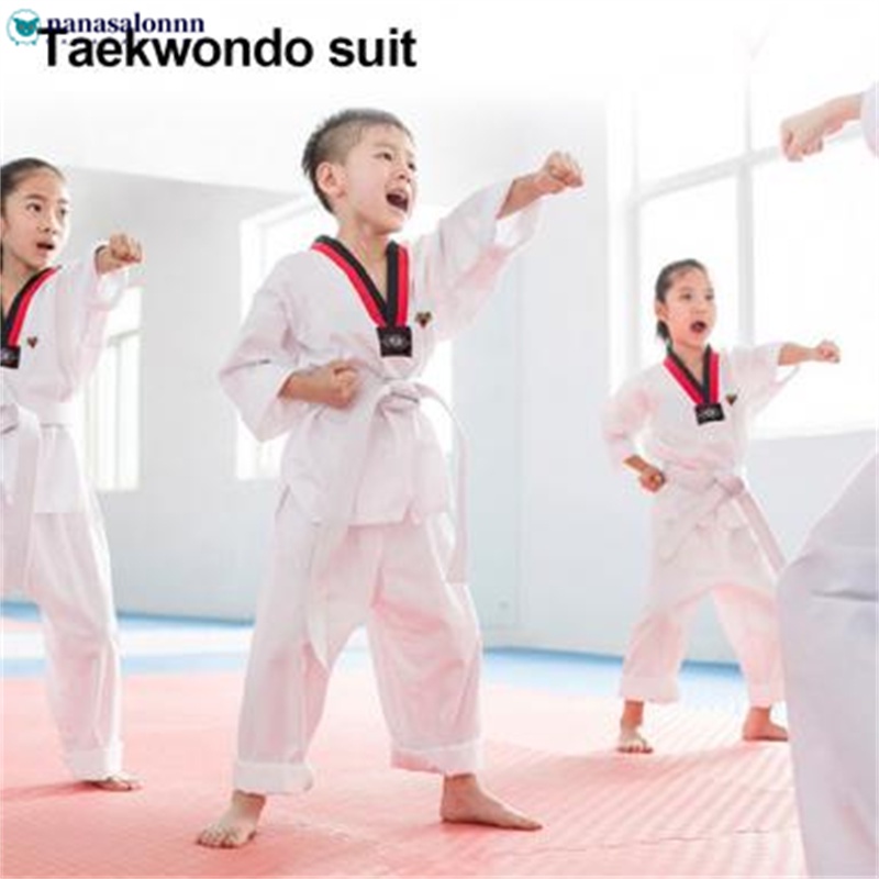 Nanasalonn Crianças Taekwondo Dobok Adulto Roupas De Karate Uniforme Clothes H1Q7