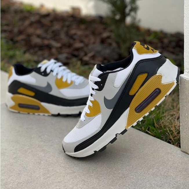 Air max 90 sales preto com amarelo